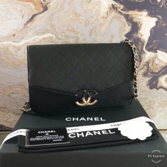 Chanel Chain Flap Bag Quilted Caviar Medium - Picture 8 of 8